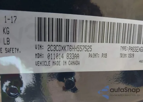 2017 Dodge Charger Police Awd из США, поврежденный, VIN 2C3CDXKT6HH557525